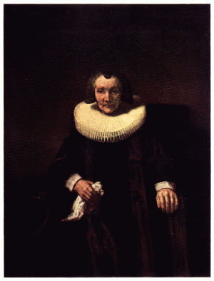 PLATE XXVII.&mdash;REMBRANDT

PORTRAIT OF AN OLD LADY

National Gallery, London