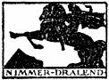 Uitgeverslogo met tekst: &bdquo;Nimmer-Dralend&rdquo;
