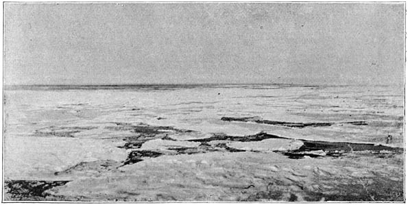 The ice into which the &ldquo;Fram&rdquo; was frozen (September 25, 1893)
