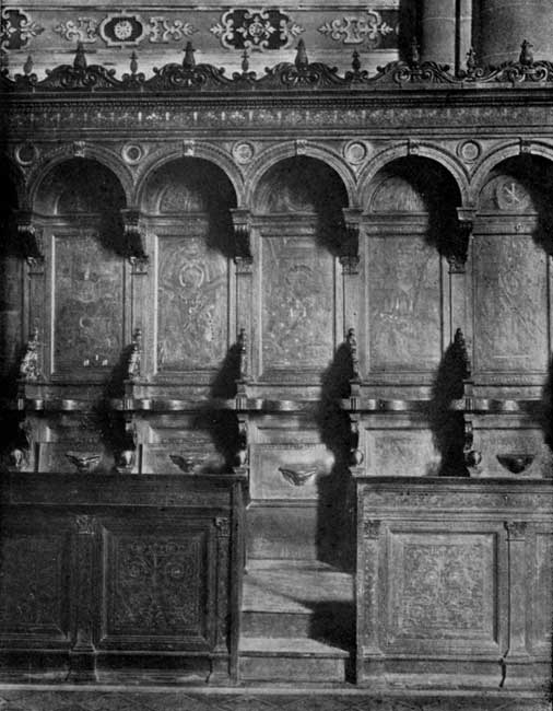Plate 21.&mdash;Stalls at the Certosa, Pavia.