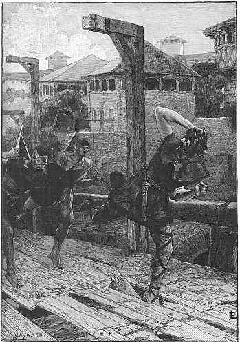 FLIGHT OF LEUDASTE, A MEROVINGIAN. From a drawing by Jean
Paul Laurens