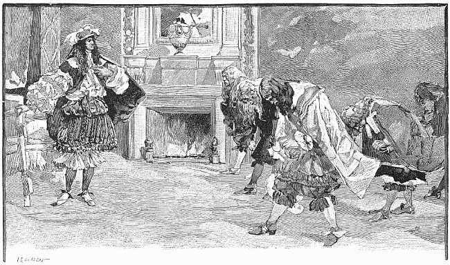 Louis XIV, FOR THE FIRST TIME, RECEIVING HIS MINISTERS.
From a drawing by L. Marold.