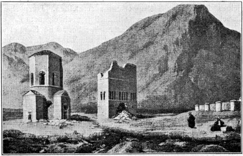 Bild 34. Binbirkilise im Jahre, 1826 nach De Laborde. Links der Centralbau. Bild 34. Binbirkilise im Jahre, 1826 nach De Laborde. Links der Centralbau.