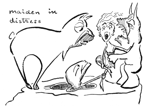maiden in
distress