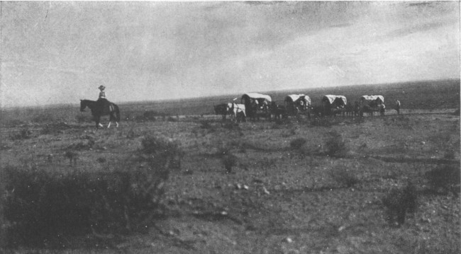 One way of entering the desert is with wagons and tents,
but unless it is the rainy season the tents are unnecessary