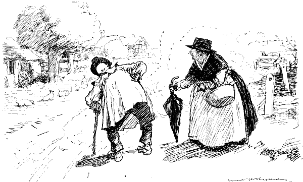 'An' serve yer right too if it 'ad a-knocked yer. Yer du go racin' a'ead&mdash;no sense.'