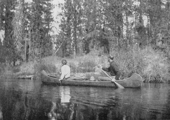 "Canoeing is the most satisfactory method of travel
extant"