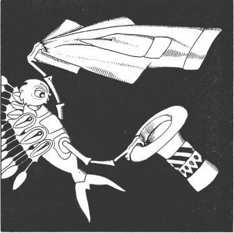 The Red Flying-Fish carried a Large Hat and Mantle in its
Claws