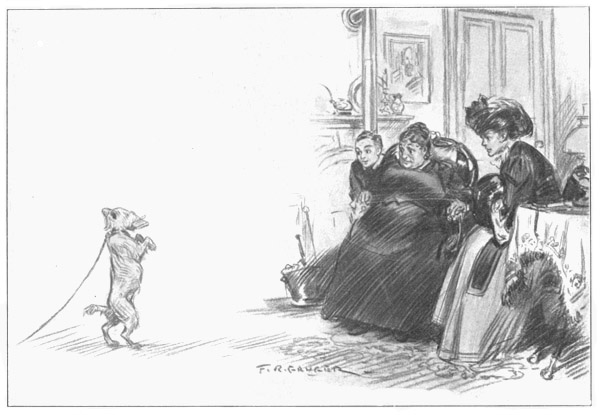 She staggered back into a chair, fortunately of heavy
architecture, and stared at the apparition before her