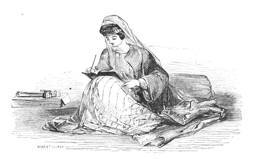 The Lady Duny&agrave; writing