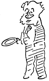 The small bewhiskered man now has a large bulbous nose.