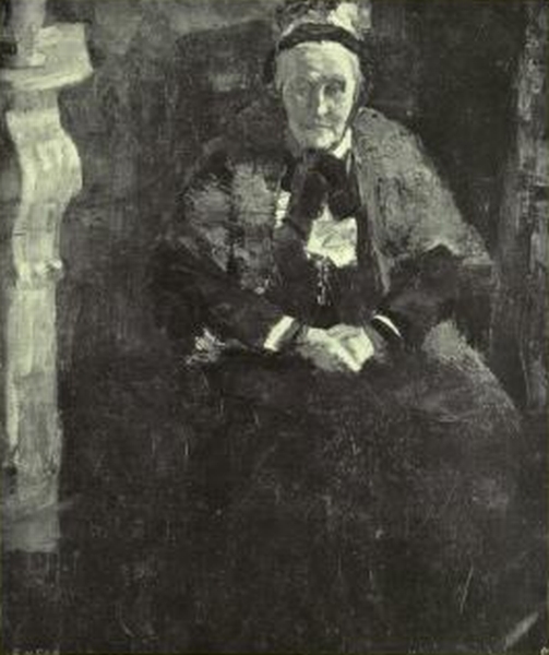 DAME AU CH&Acirc;LE BLEU&mdash;1882.