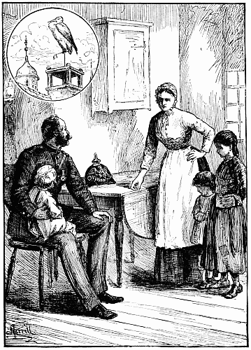 The Captain lifted Fritz and perched him on his knee.&mdash;Page 296.