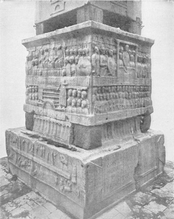 BASE OF THE &ldquo;OBELISK OF THEODOSIUS,&rdquo;
 CONSTANTINOPLE