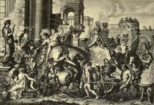 Alexander's Triumph.&mdash;India was unknown until after Alexander's conquests.