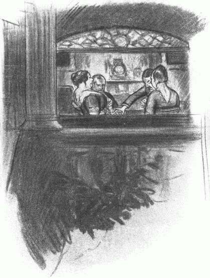 She was saying to herself (and, unconsciously, to us, through the window):
"If I had played that hand, I never should have done it that way!"