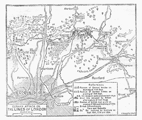 GERMAN ATTACK ON
THE LINES of LONDON