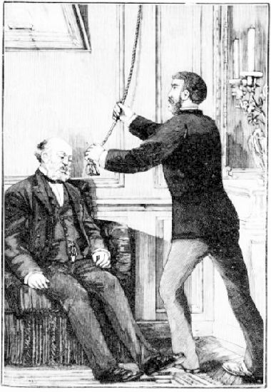 M. de Mussidan, presque effray�e, se pendit aux
sonnettes.