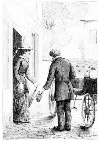 Respectueusement il ouvrit la porti�re.
