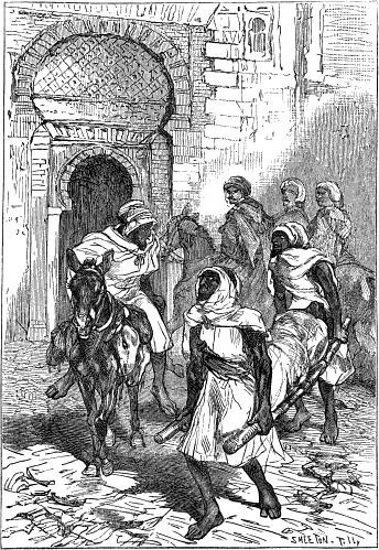 Maar nog akeliger was het gezicht van den last dien twee
Arabieren torschten. Bladz. 128.