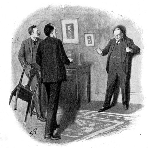 "EXHIBITING THE BUTT OF A LARGE REVOLVER, WHICH PROJECTED
FROM THE INSIDE POCKET."