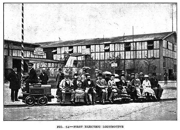FIG. 54&ndash;FIRST ELECTRIC LOCOMOTIVE
