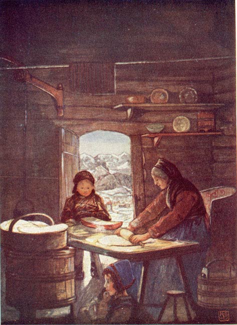 MAKING "FLAD-BROD"&mdash;A COTTAGE INTERIOR