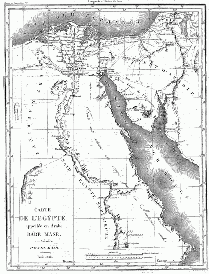 CARTE DE L'�GYPTE