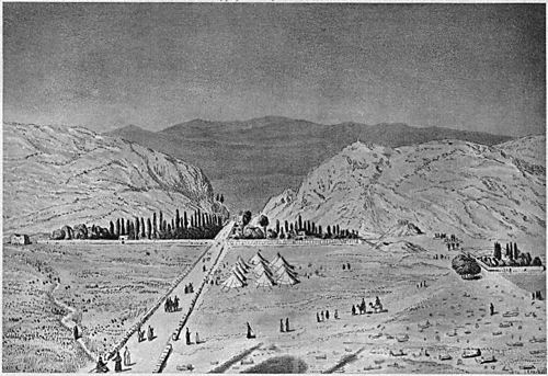 THE APPROACH TO NAISHAPUR.
From a painting by I.R. Herbert