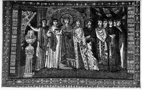 L'imp�ratrice Th�odora: Mosa�que de San Vitale, �
Ravenne.