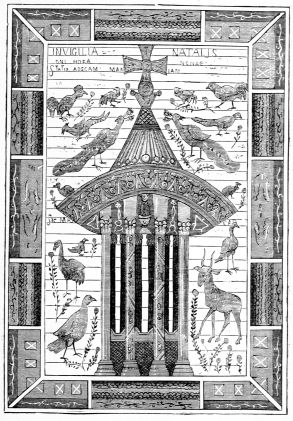 La Source de vie.

Peinture de l'�vang�liaire de Charlemagne.