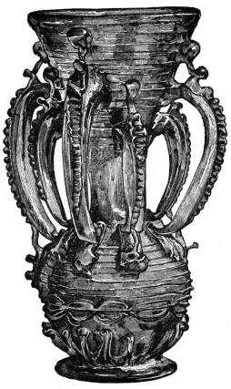 GLASS VASE.&mdash;SPANISH, 16TH CENTURY.