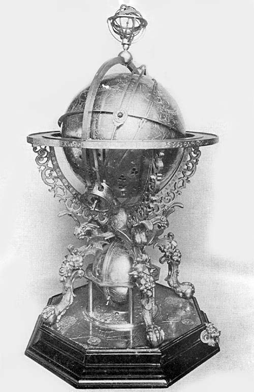 Globe of
George Roll and Johannes Reinhold, 1586.