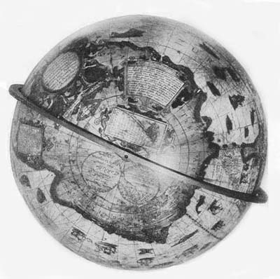 South Polar
Region on Globe of Jodocus Hondius, 1600.