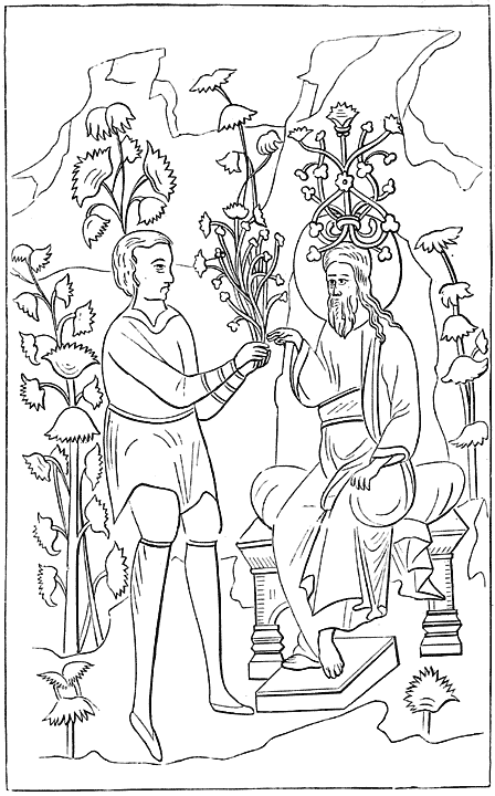 Fig. 8.&mdash;Seth Offering a Branch to Adam.