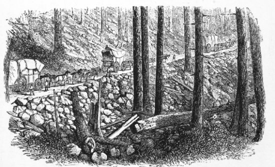 TEAMING UP THE GRADE AT SLIPPERY FORD, IN THE SIERRA.&mdash;P.
178.