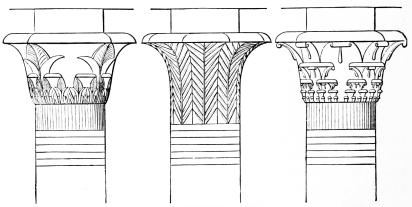 Fig. 15.&mdash;Capitals from Edfou.
