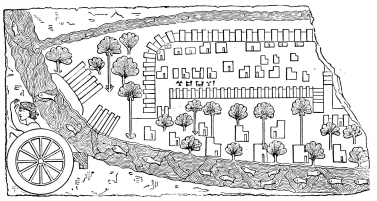 Fig. 62.&mdash;Susa. Assyrian Relief from Coyundjic.