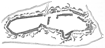 Fig. 125.&mdash;Plan of the Acropolis of Tiryns.