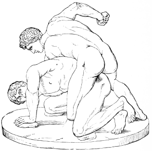 Fig. 239.&mdash;The Wrestlers. (In the Uffizi, Florence.)