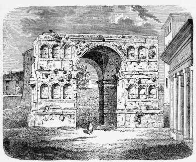 Fig. 263.&mdash;Janus Quadrifrons in the Forum Boarium.