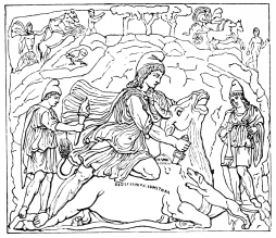 Fig. 297.&mdash;Relief of Mithras. (In the Louvre.)