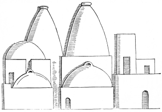 Fig. 60.&mdash;Assyrian Dwellings. Relief from Coyundjic.