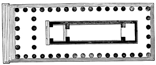 Fig. 143.&mdash;Plan of the Middle Temple upon the Acropolis
of Selinous.