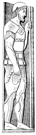 Fig. 196.&mdash;Stele of Aristion, by Aristocles.