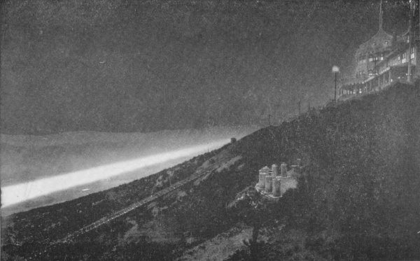 Night Scene, with Searchlight, Echo Mountain House,
Mount Lowe.
