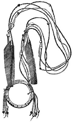 Fig.
436.&mdash;Four-strand medicine cord (Apache).