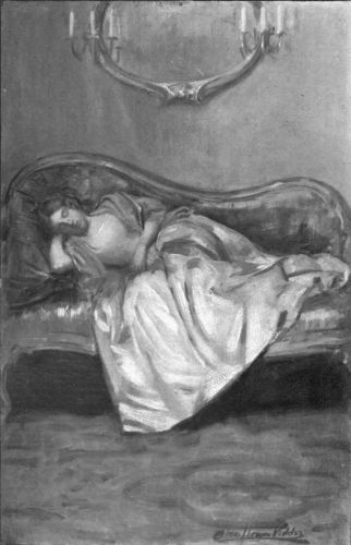 “SHE LAY CURLED UPON THE SOFA IN THE BACK
DRAWING-ROOM.”—P. 1.

North and South.