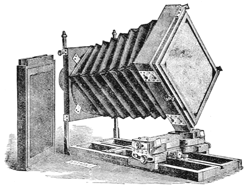 THE NOVEL VIEW CAMERA. FIG. 17. REPRESENTING THE CAMERA WHILE
 BEING REVERSED.
