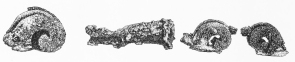 Nos. 272-275. Pieces of Helmet-crests found in a Room of
the Palace.